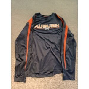 Under Armour HeatGear Auburn Tigers Long Sleeve Performance Shirt Men's L Navy